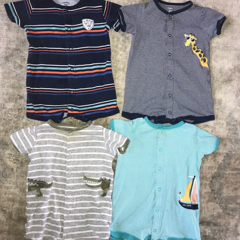 4 Carters 9 month onesies